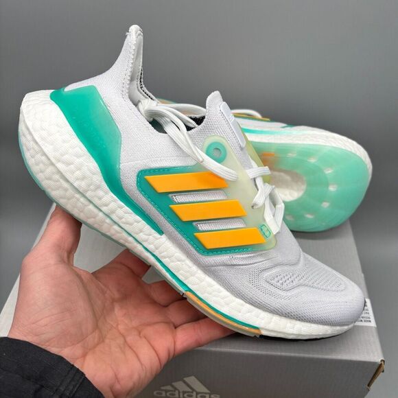 Adidas Shoes Mens 8 White UltraBoost 22 Running Sneakers Miami Dolphins GX5463 - Picture 1 of 13